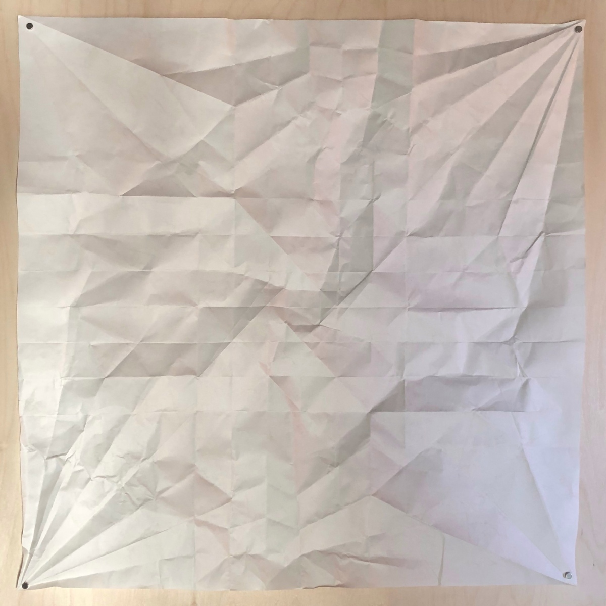Rose Crane, 70 x 70 cm crease pattern [origami_Abraham]